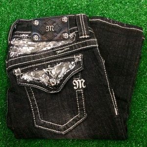 MissMe 27/31 Black Denim Skinny Jeans like new